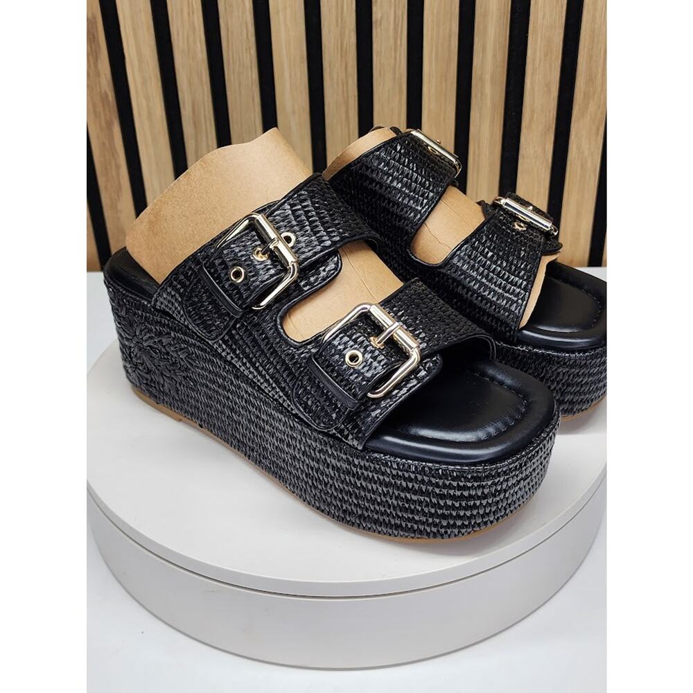NEW - Marc Fisher Poppy Women’s Platform Wedge Sandals Square Toe - Size 9.5M
